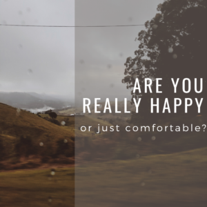 Are you really happy or just comfortable?